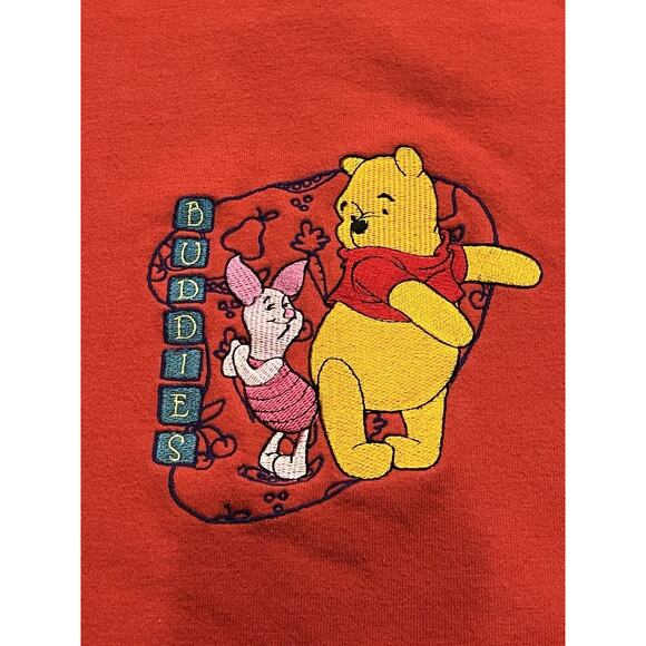Vintage Pooh 100 Acre Collection Red Buddies Long Sleeve Sweatshirt Size XL - Picture 5 of 11